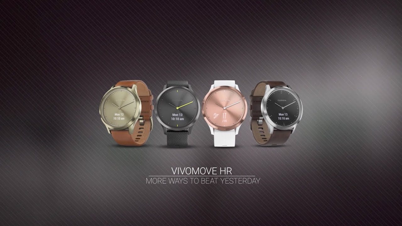 garmin vivomove hr premium rose gold with grey suede